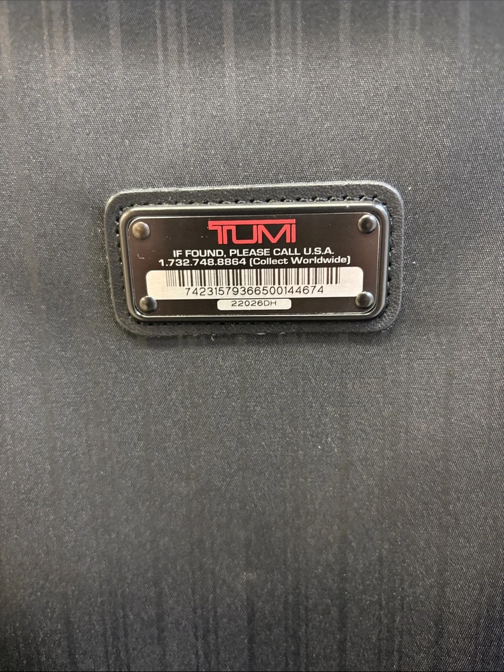 Tumi Black Rolling Garment Bag for Men